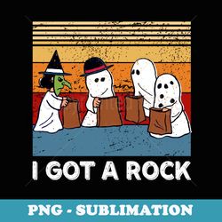funny halloween retro i got a rock trick or treat - aesthetic sublimation digital file