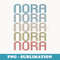 Nora First Name Vintage Retro - PNG Transparent Sublimation File