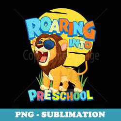 first day of pre-k lion back to school preschool safari - stylish sublimation digital download