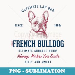retro styled vintage french bulldog - modern sublimation png file