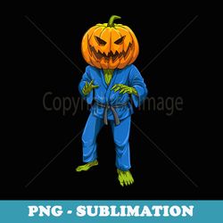 spooky jiu jitsu halloween pumpkin - artistic sublimation digital file