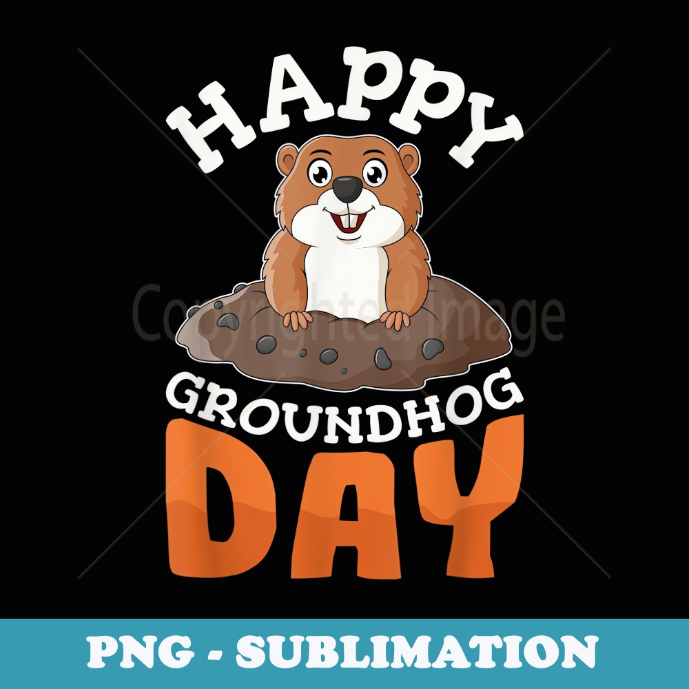 Happy Groundhog Day Groundhogs - Premium PNG Sublimation File