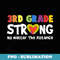 3rd Grade Strong No Matter The Distance Pencil Heart - Modern Sublimation PNG File