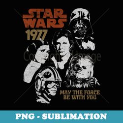 star wars 1977 vintage portrait collage - signature sublimation png file