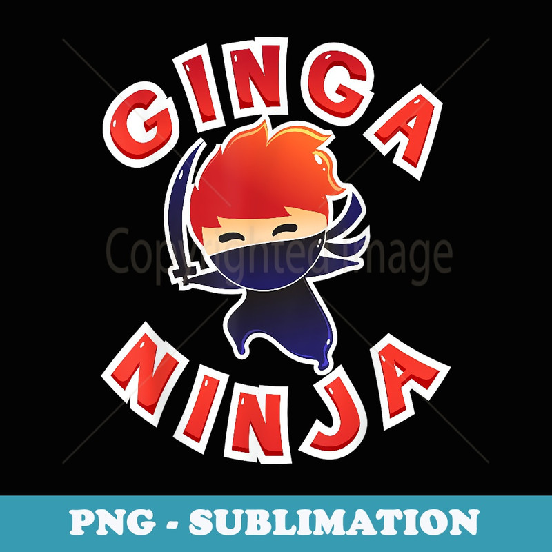 GINGER NINJA TSHIRT - Reda Head s Sly Ginger T - Unique Sublimation PNG Download