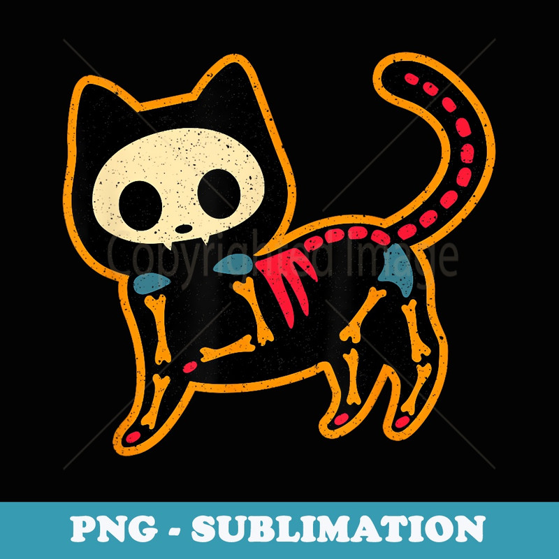 Traditional Day Of The Dead Mexico Sugar Skull Cat Halloween - Digital Sublimation Download File