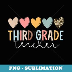 3rd third grade teacher first day of school back to school - vintage sublimation png download