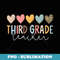 3rd Third Grade Teacher First Day Of School Back To School - Vintage Sublimation PNG Download