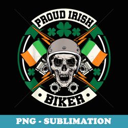 motorcycle proud irish biker ireland skull st. patricks day - special edition sublimation png file