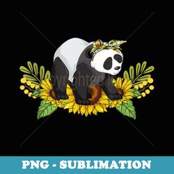 panda bear sunflower panda bear lover s - premium sublimation digital download