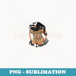 funny cow witch halloween moo i mean boo - vintage sublimation png download