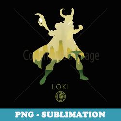 marvel loki god of mischief silhouette - png sublimation digital download
