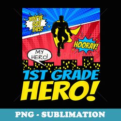 back to school superhero comic first 1st grade hero boys - stylish sublimation digital download