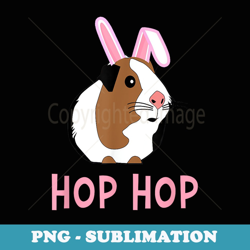 Funny Guinea Pig for Easter Easter Bunny - Vintage Sublimation PNG Download