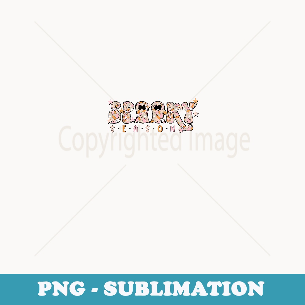 Spooky Season Boo 60s 70s Hippie Floral Halloween Costume - Premium Sublimation Digital Download