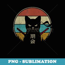 vintage japanese cat kawaii retro style cat kitten lover - premium sublimation digital download