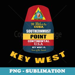 key west florida southernmost point cuba - exclusive sublimation digital file