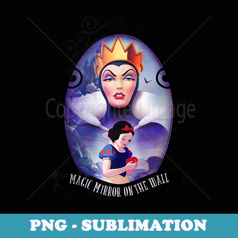 Disney Snow White Evil Queen Magic Mirror On The Wall - PNG Transparent Sublimation Design