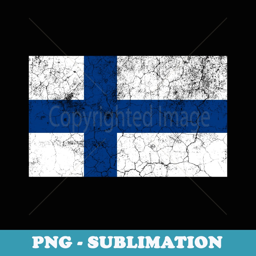 Flag of Finland Finnish Flag Vintage - Professional Sublimation Digital Download