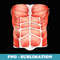 Funny Halloween Costume human muscle anatomy - Retro PNG Sublimation Digital Download