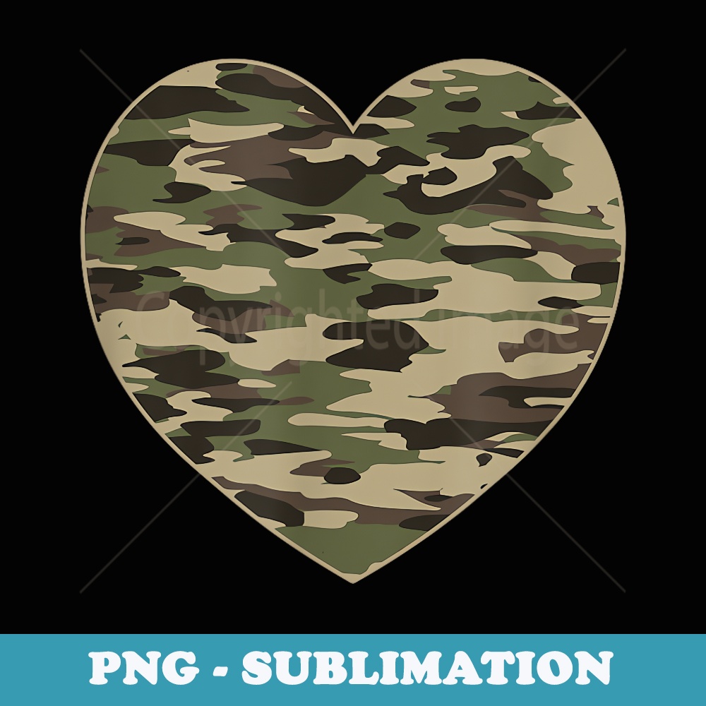 Heart Camoflauge Clothing Camo Military Tactical - Unique Sublimation PNG Download