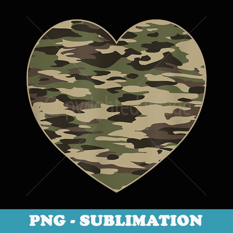 Heart Camoflauge Clothing Camo Military Tactical - Unique Sublimation PNG Download