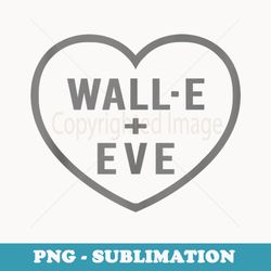 disney pixar wall-e & eve in heart - creative sublimation png download