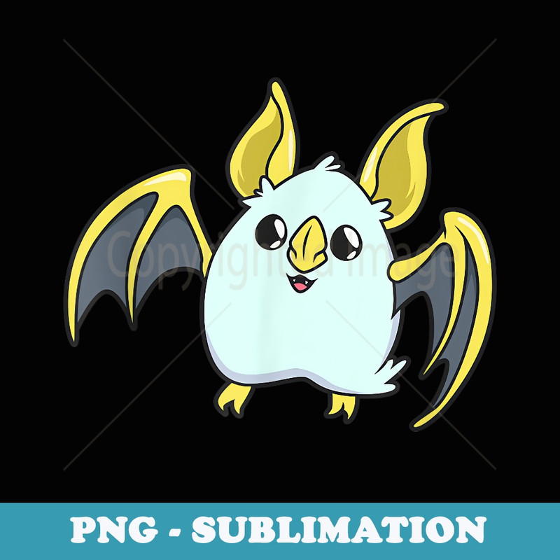 Kawaii Honduran white bat - Instant Sublimation Digital Download