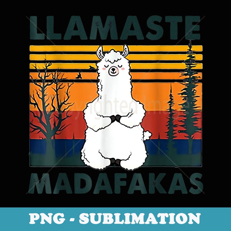 Llamaste Madafakas Funny Llama Retro Vintage - Vintage Sublimation PNG Download