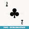 Three of Clubs T Blackjack Cards Poker 21 - Premium PNG Sublimation File