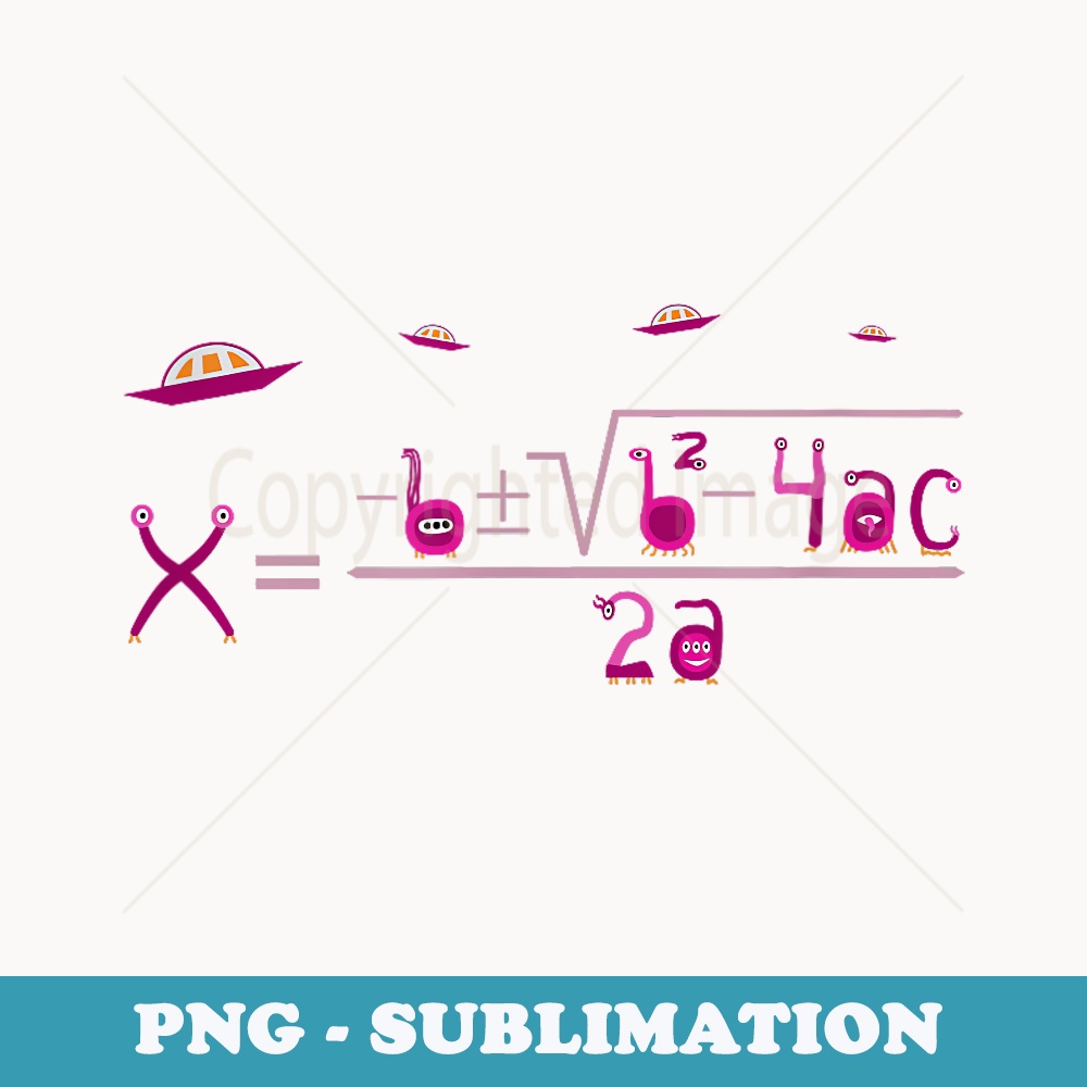 Nerdy Aliens Cute Math - Artistic Sublimation Digital File