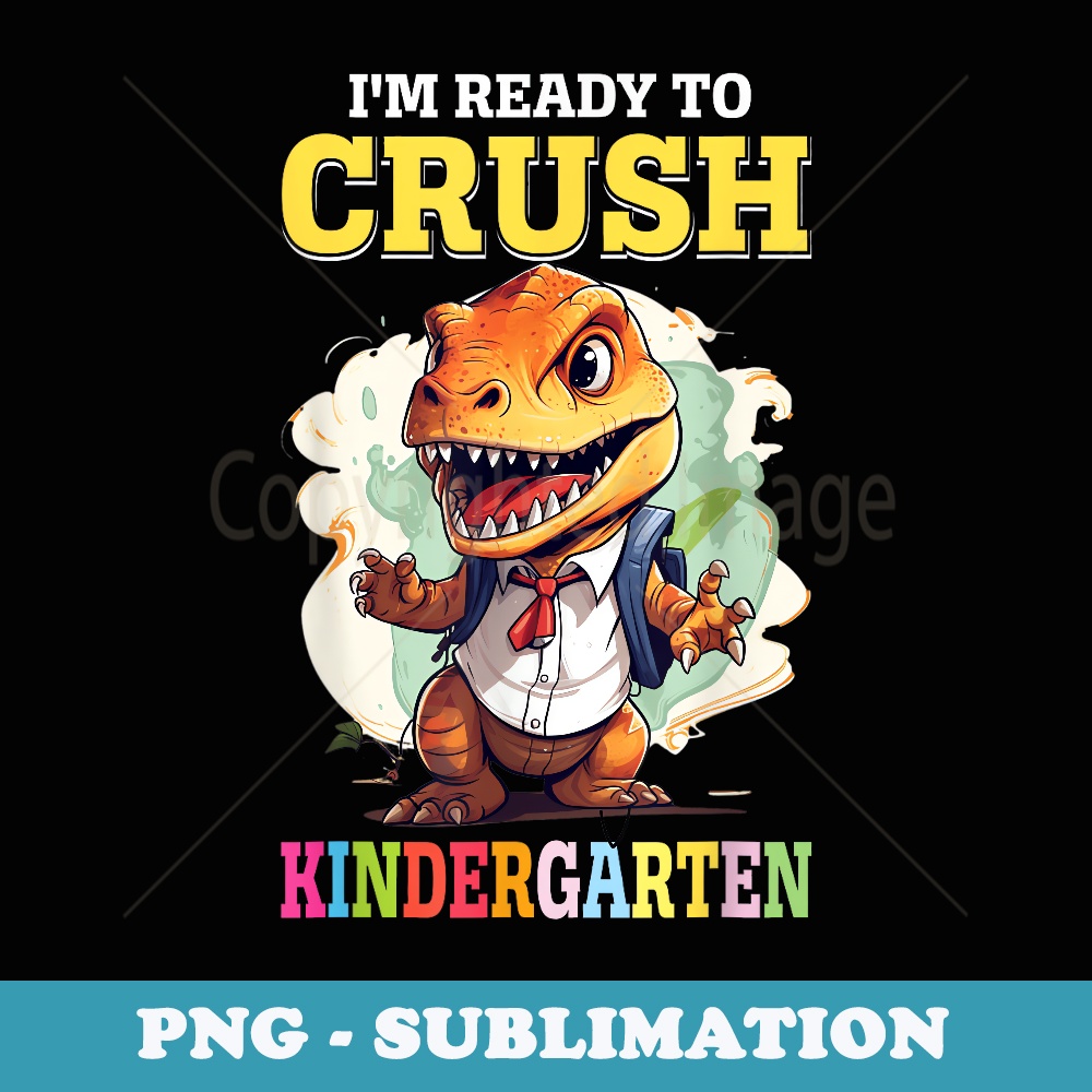 Back To School Cute rex Boys Class of Kindergarten - Trendy Sublimation Digital Download