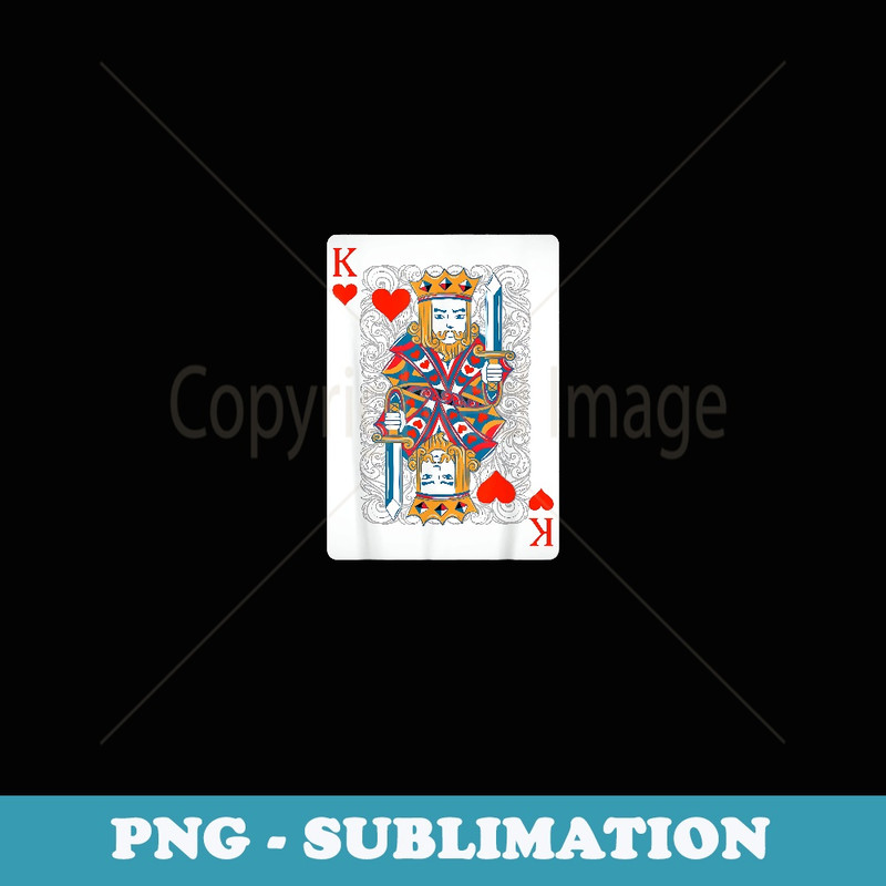 King Of Hearts Playing Cards Easy Halloween Costume - Sublimation Digital Download