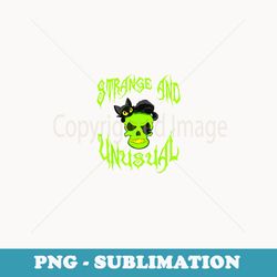 strange and unusual cat and skull halloween - artistic sublimation digital file