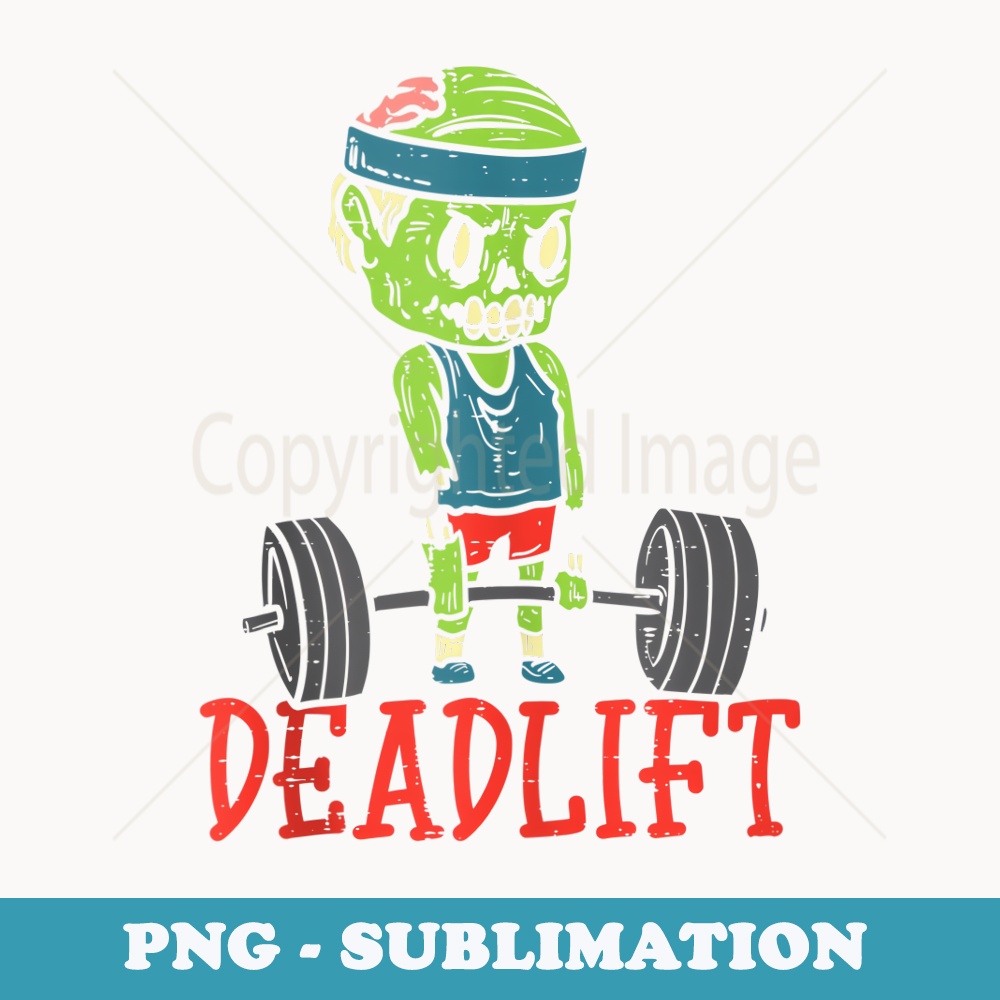 Zombie Deadlift Funny Gym Halloween Workout Fitness Men PT - Exclusive PNG Sublimation Download