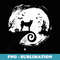 Korean Jindo Dog Halloween Costume Chindo Moon Silhouette - Creative Sublimation PNG Download