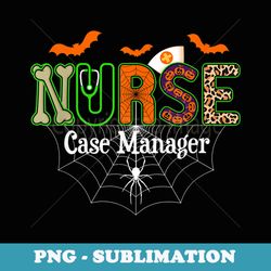 nurse case manager halloween pumpkin leopard stethoscope - png sublimation digital download