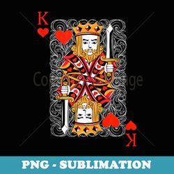 king of hearts blackjack cards poker 21 k couple matching - exclusive sublimation digital file