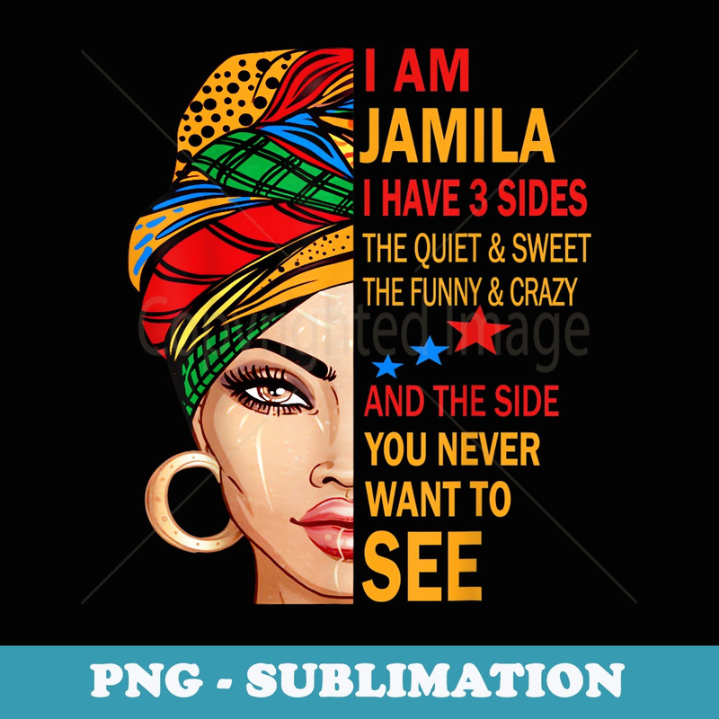 JAMILA Name Surname Family Last First Name JAMILA - Exclusive Sublimation Digital File