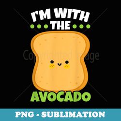 i'm with the avocado toast bread halloween matching couples - exclusive sublimation digital file