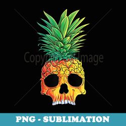 pineapple skull funny aloha beaches hawaii goth - png sublimation digital download
