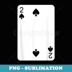 two of spades playing cards halloween costume deck of cards - retro png sublimation digital download