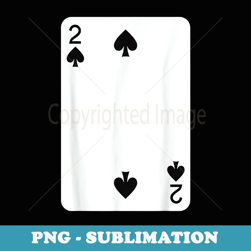 Two Of Spades Playing Cards Halloween Costume Deck Of Cards - Retro PNG Sublimation Digital Download