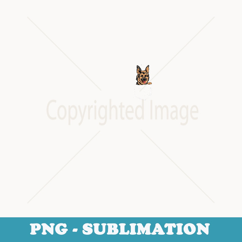 German Shepherd Pocket - Signature Sublimation PNG File