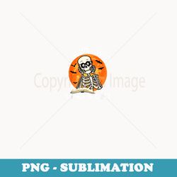 i'll just wait until it's quiet skeleton teacher halloween - retro png sublimation digital download