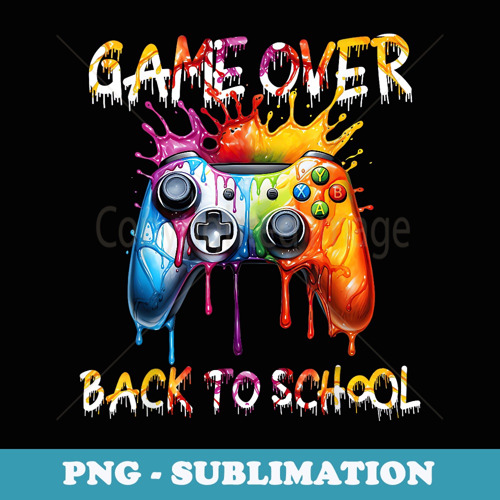 Back to School Game Over Students and Teachers Controller - Decorative Sublimation PNG File