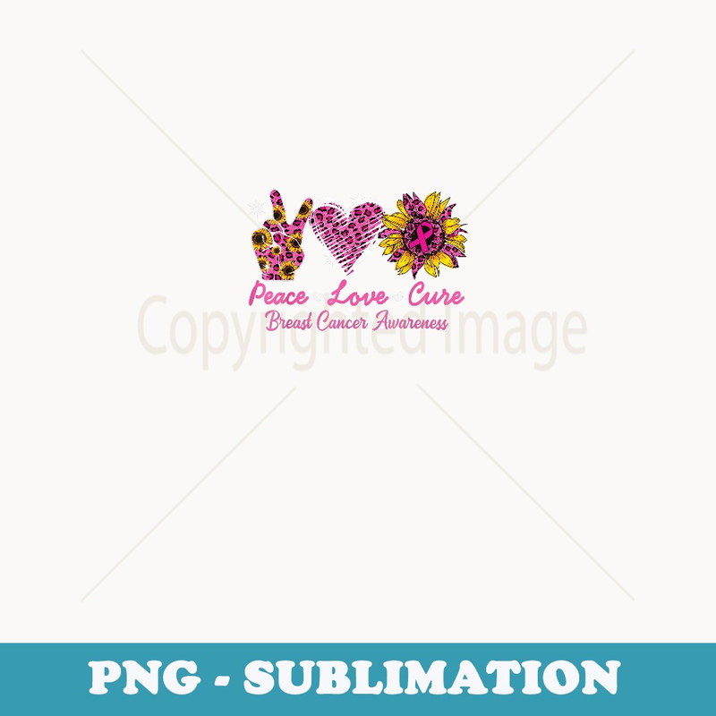 Tu Sunflower Ribbon Breast Cancer Awareness Costume Warrior - PNG Transparent Sublimation File
