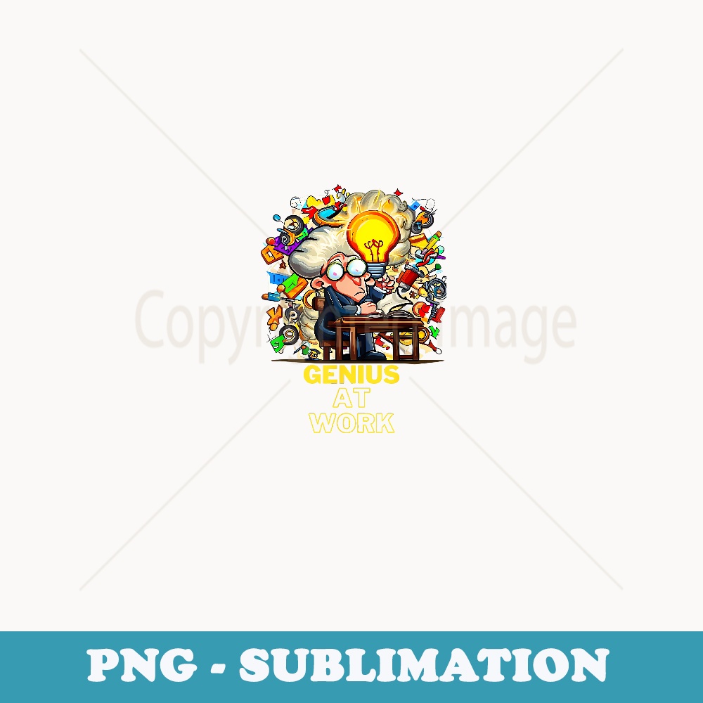 Genius at Work Science Geek - Instant Sublimation Digital Download