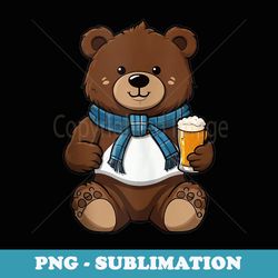 teddy bear has a beer in his paws - men's day father's day