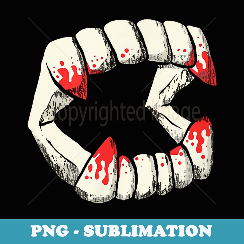 Funny Plastic Vampire th Minimalist Halloween Vintage - Sublimation PNG File